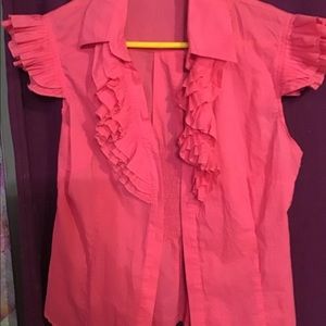 Pink short sleeve blouse